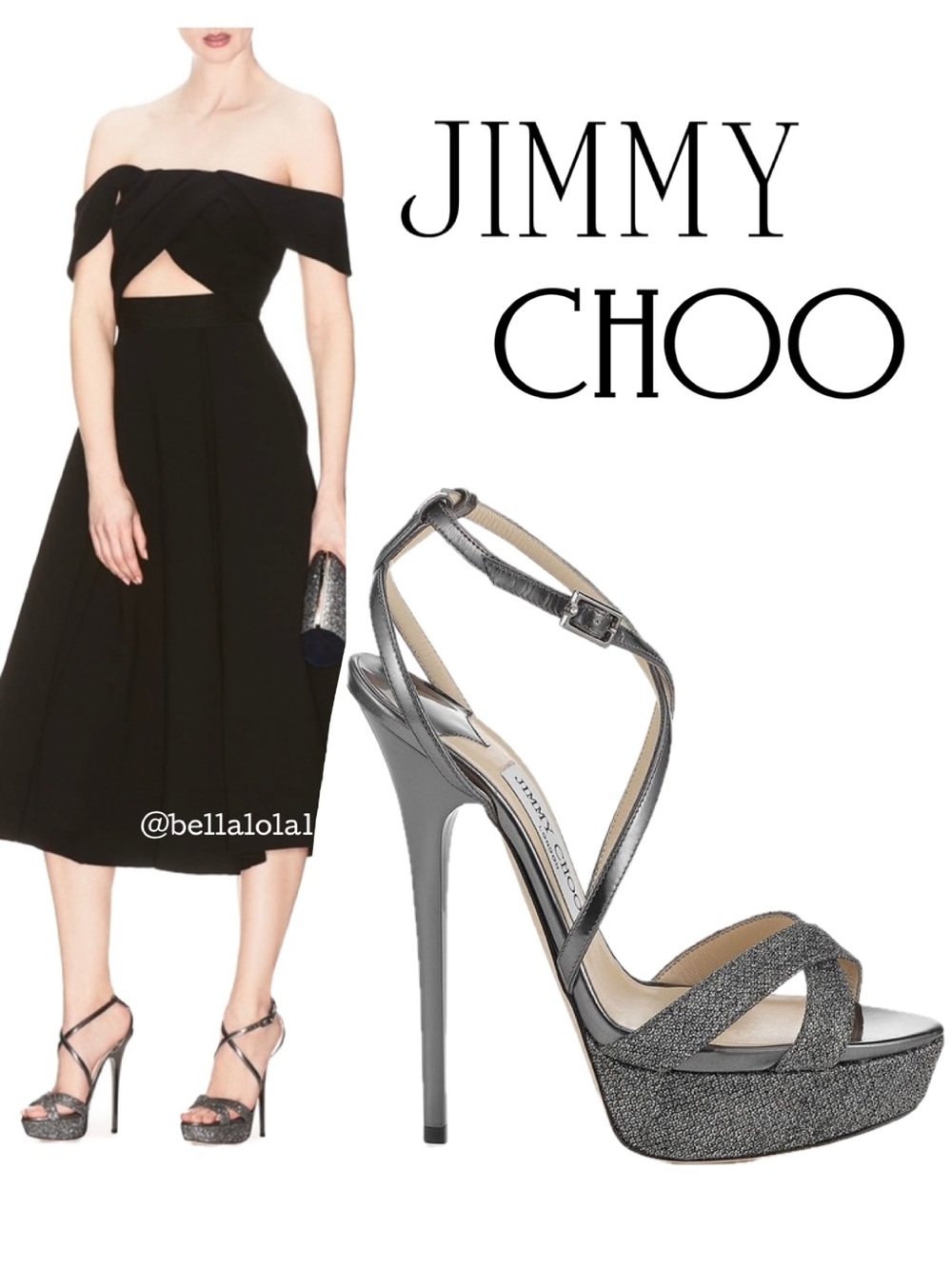 AUTHENTIC JIMMY CHOO METALLIC HEELS
